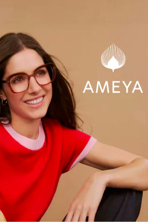 photo d'une modèle portant des lunettes Ameya de la marque Atol