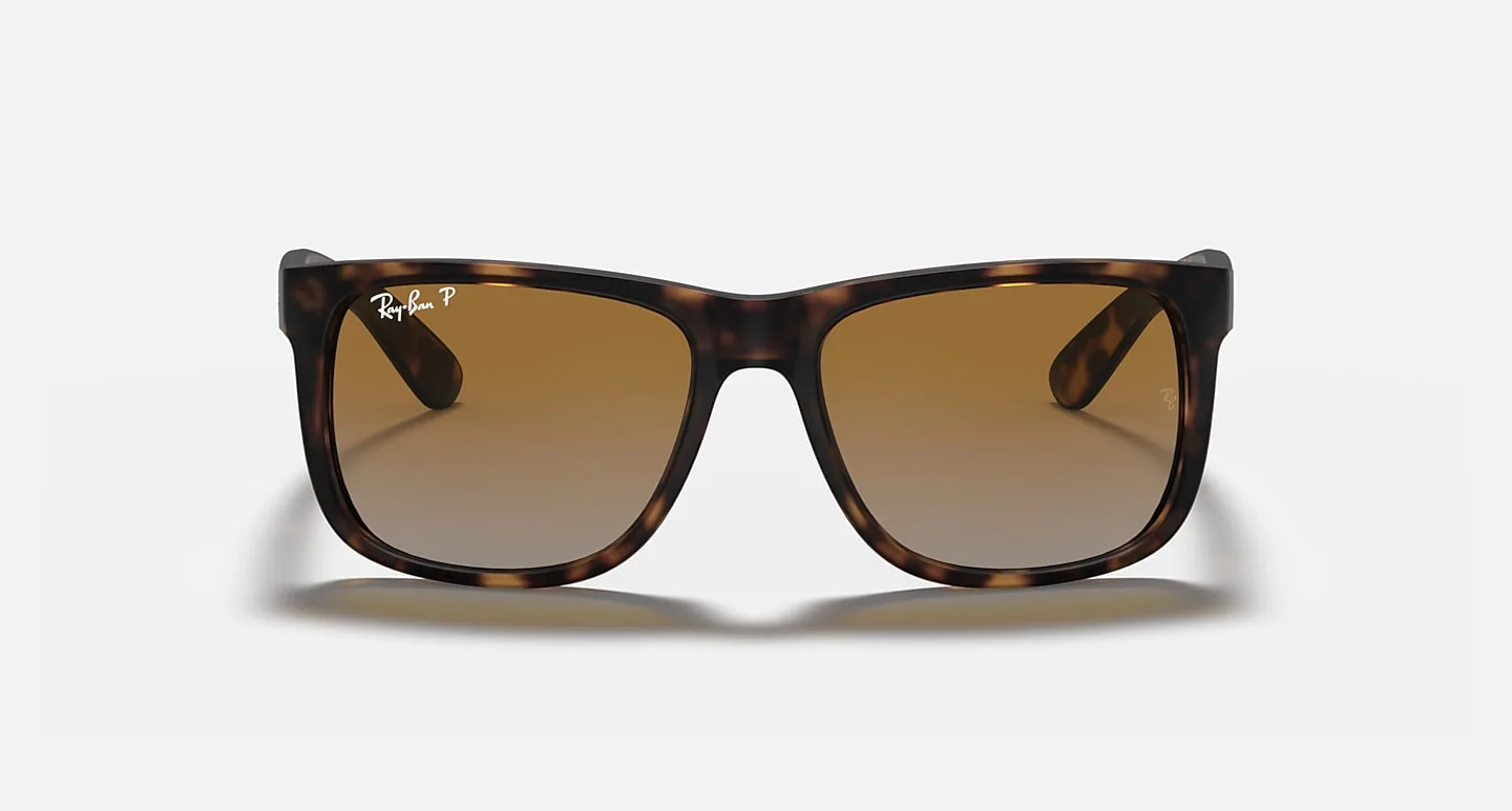 photo d'une paire de lunette RayBan Justin écaille de face