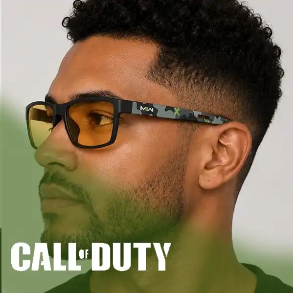 photo d'une paire de lunette Gunnar Mateo Black Panther portée par un homme