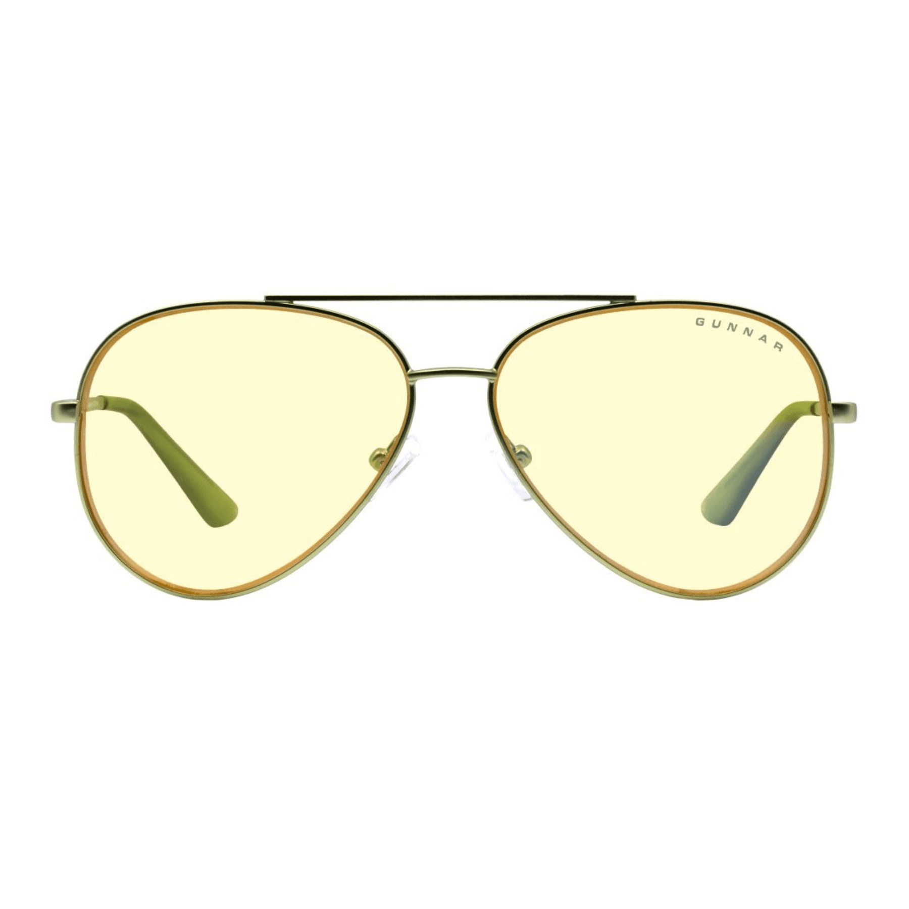 photo d'une paire de lunette Gunnar maverick couleur mint, vue de face