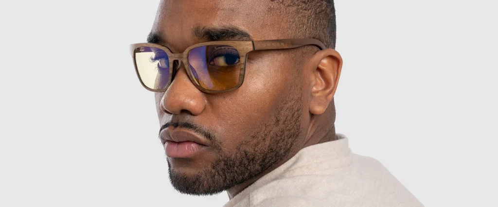 photo d'une paire de lunette Gunnar groot portée par un homme